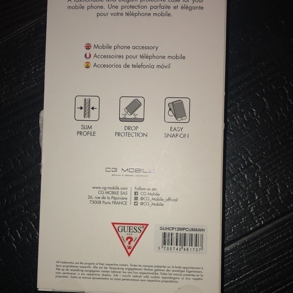 GUESS‎ IPhone  12 /12 Pro Hardshell case Marbled Print - Picture 4 of 7